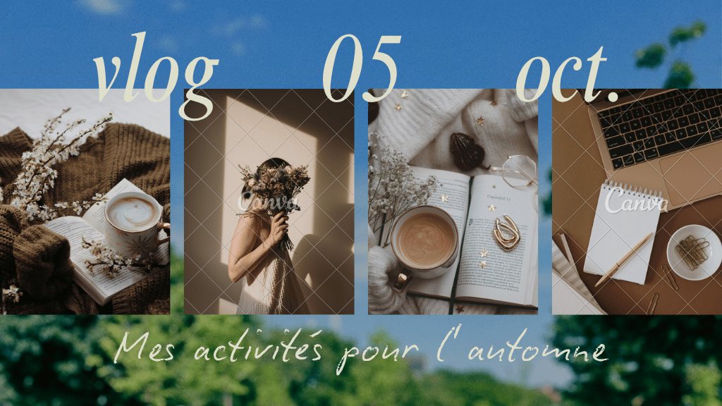 Vlog activités d'automne — miniature YouTube personnalisée