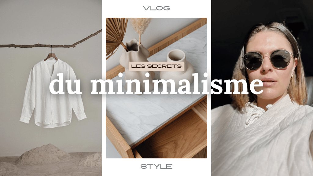 Vlog minimalisme — miniature YouTube personnalisée