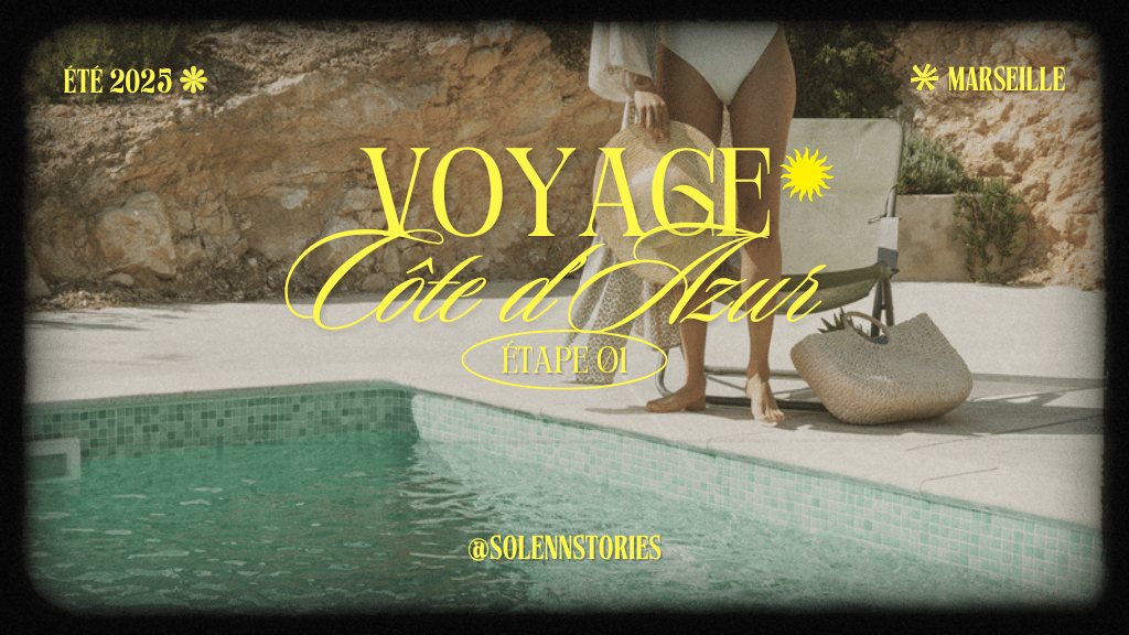Voyage Côte d'Azur — miniature YouTube personnalisée