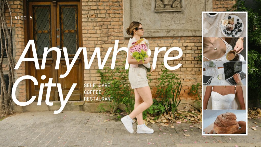 Vlog city trip — miniature YouTube personnalisée