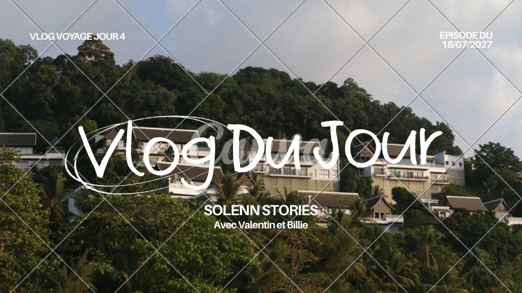 Vlog du jour voyage — miniature YouTube personnalisée